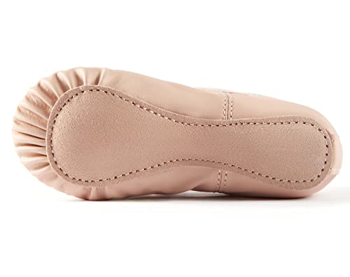 Lily's Locker- Zapatillas de Ballet Cuero para Niñas y Mujeres (Beige, Numeric_27)