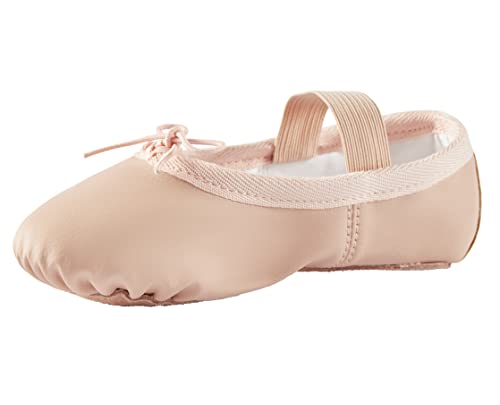 Lily's Locker- Zapatillas de Ballet Cuero para Niñas y Mujeres (Beige, Numeric_27)