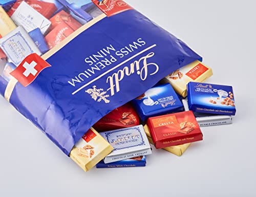 Lindt Bolsa de Napolitanas de Chocolate - 500 g, Chocolatinas de Chocolate con Leche, chocolate negro, chocolate blanco y surtido, Porciones Individuales