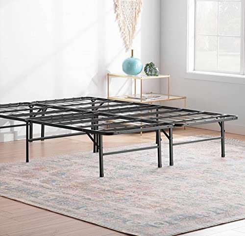 Linenspa Estructura Cama de Metal – Cama Plegable – Somier con patas 140x200 cm – Espacio Inferior de 33cm para Almacenamiento – Se Monta en 5 Minutos