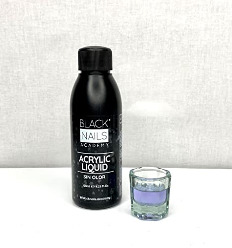 LIQUIDO ACRILICO (SIN OLOR) - LIQUIDO SECADO MEDIO - PARA POLVO ACRILICO PARA UÑAS - BLACK NAILS (125ml)