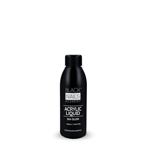 LIQUIDO ACRILICO (SIN OLOR) - LIQUIDO SECADO MEDIO - PARA POLVO ACRILICO PARA UÑAS - BLACK NAILS (125ml)