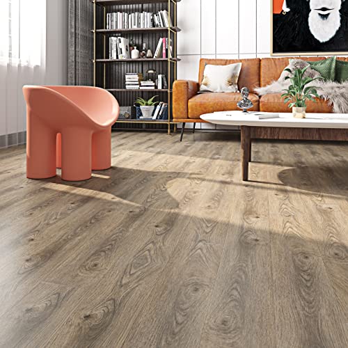 Livelynine Suelo Vinilo Baño Autoadhesivo Impermeable Vinilo Suelo Cocina 16 Piezas Vinilo Adhesivo Suelo Madera Laminado Marrón 90x15CM Suelo Vinilico Autoadhesivo Rollo Papel Pintado