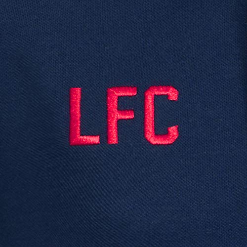 Liverpool FC - Polo Oficial para Hombre - con el Escudo del Club - Azul Marino - XXL