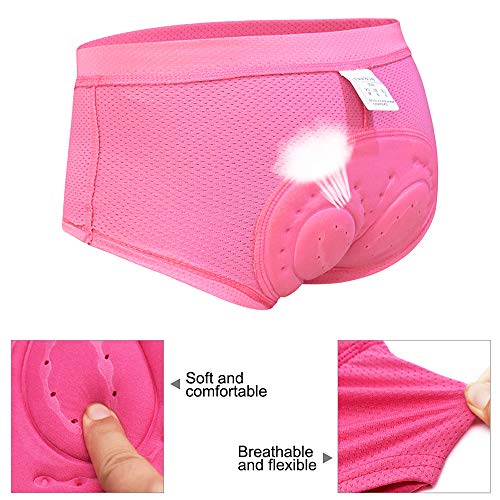 Lixada Ropa Interior de Ciclismo para Mujer, Malla Transpirable Acolchada con Gel 3D, Ropa Interior para Montar en Bicicleta MTB, Pantalones Cortos