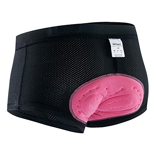 Lixada Ropa Interior de Ciclismo para Mujer, Malla Transpirable Acolchada con Gel 3D, Ropa Interior para Montar en Bicicleta MTB, Pantalones Cortos