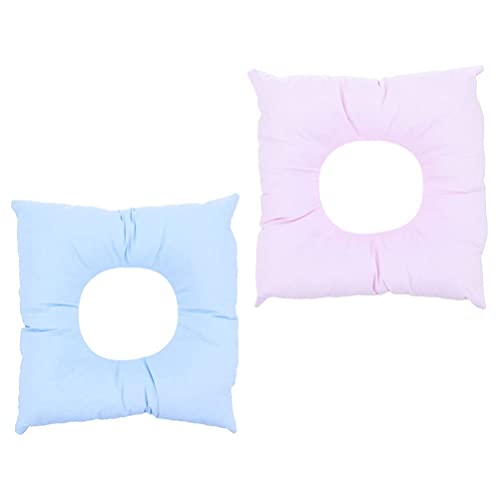 LIXBD 2 cojines de masaje para la cara de la cuna del salón del spa, cama de masaje boca abajo cojín almohada de masaje, fundas de reposacabezas para mesas de masaje