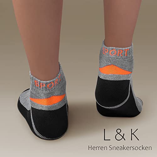 L&K 12 Par de calcetines deportivos de hombre fabricados en algodón antibacteriano 2322 40-44