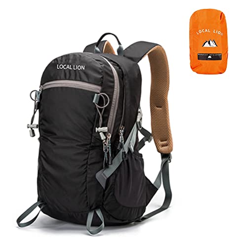 LOCAL LION Mochila Ciclismo 20L, Mochilas Senderismo para Alpinismo Camping al Aire Libre, Mochila Impermeablede Trekking con Cubierta de Lluvia