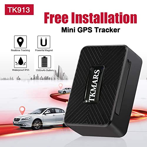 Localizador GPS para Coche Moto Bicicleta Niño Gato y Perros Mini GPS Tracker GPRS/gsm Imán de Seguimiento en Tiempo Real IP65 App Impermeable Geocercas para Android iOS Gratis de por Vida TK913