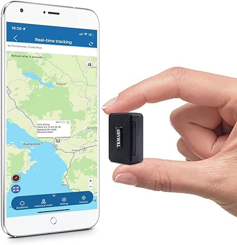 Localizador GPS para Coche Moto Bicicleta Niño Gato y Perros Mini GPS Tracker GPRS/gsm Imán de Seguimiento en Tiempo Real IP65 App Impermeable Geocercas para Android iOS Gratis de por Vida TK913