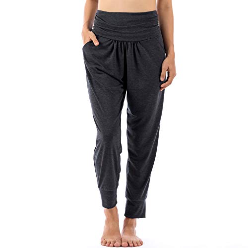 Lofbaz Pantalones de Yoga para Mujer Leggings de Entrenamiento Ropa de Mujer Pantalones Deportivos Ropa Harem Pijamas Gris L