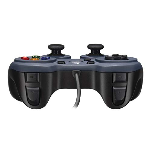 Logitech F310 Gamepad con Cable, Distribución Tipo Consola, Mando de Dirección 4 Conmutadores, Comodidad de Sujeción, Cable 1,8m, PC - Azul/Gris