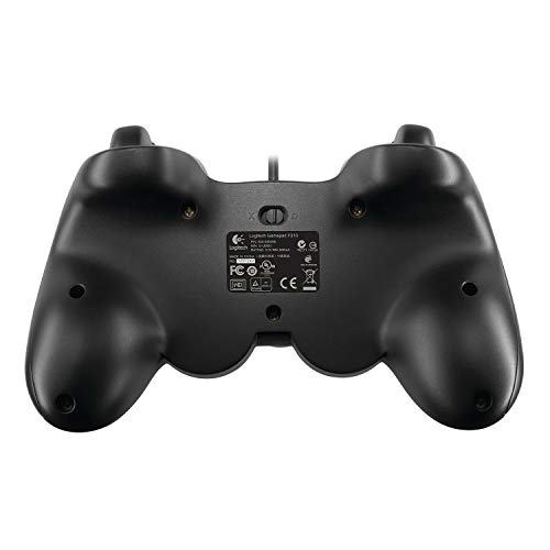 Logitech F310 Gamepad con Cable, Distribución Tipo Consola, Mando de Dirección 4 Conmutadores, Comodidad de Sujeción, Cable 1,8m, PC - Azul/Gris