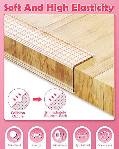 Loiion 3m Protectores Esquinas Bebes Transparente, Pre-Adhesivo Extra Fuerte Cinta Nano Tape, Multifuncional Protectores para Esquinas y Bordes, Protección para los Bordes y Esquinas (3cm Ancho)