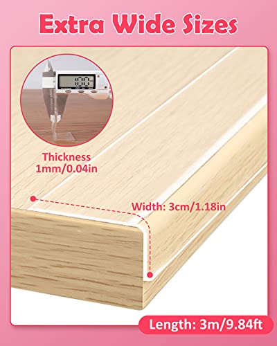 Loiion 3m Protectores Esquinas Bebes Transparente, Pre-Adhesivo Extra Fuerte Cinta Nano Tape, Multifuncional Protectores para Esquinas y Bordes, Protección para los Bordes y Esquinas (3cm Ancho)