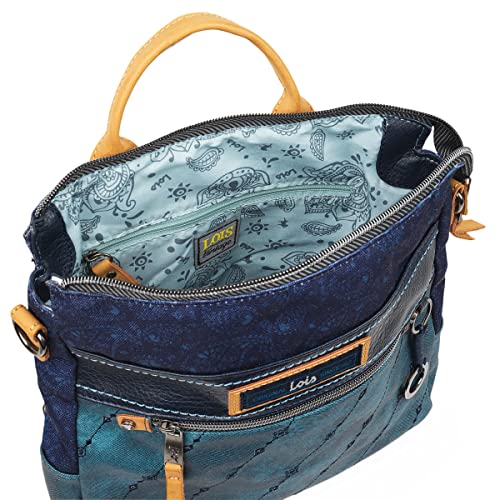 Lois - Bolso Mochila Mujer Elegante, Bolsos Mochila Para Mujer Versátiles, Mochila Mujer Pequeña, Mochila Bolso Mujer, Mochila Casual Mujer. Mochila 315597, Azul