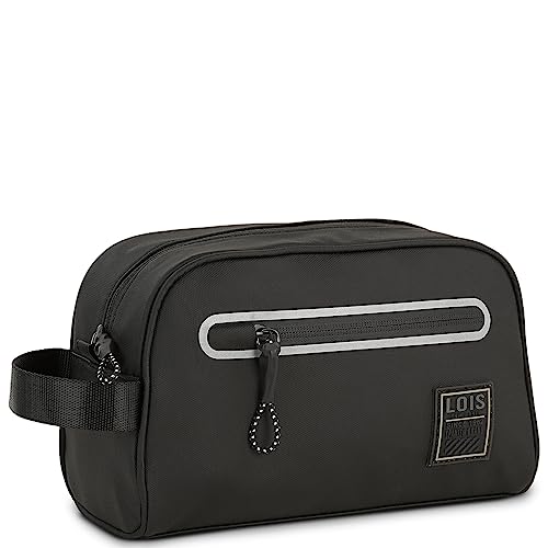 Lois - Neceser Hombre Pequeño. Neceser Hombre Viaje - Neceser Mujer Viaje. Neceser Viaje Hombre. Neceser de Viaje Pequeño. Bolsa de Aseo Hombre 309223, Negro