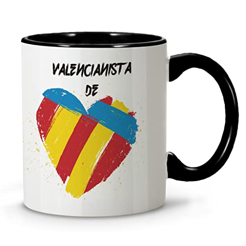 LolaPix Taza Valencia. Tazas Originales para Regalar. Taza Desayuno fútbol. Taza de cerámica 330ml. Varios diseños.