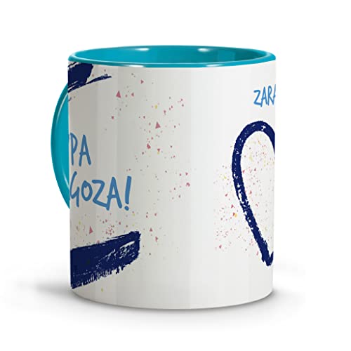 LolaPix Taza Zaragoza. Tazas Originales para Regalar. Taza Desayuno fútbol. Taza de cerámica 330ml. Varios diseños.