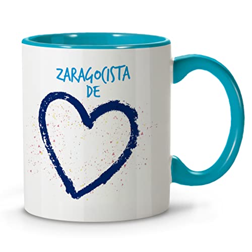 LolaPix Taza Zaragoza. Tazas Originales para Regalar. Taza Desayuno fútbol. Taza de cerámica 330ml. Varios diseños.