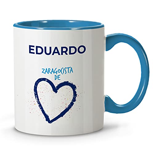 LolaPix Taza Zaragoza. Tazas Personalizadas con Nombre. Taza Desayuno fútbol. Taza de cerámica 330ml. Varios diseños.