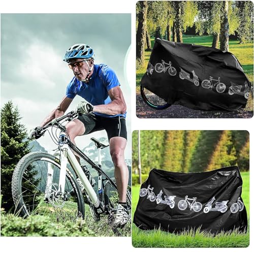 Lona impermeable para bicicleta, impermeable, funda protectora para bicicletas, cubierta para bicicleta, cubierta para bicicleta, cubierta para almacenamiento exterior, protección UV para bicicleta de