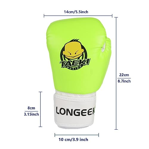 Longeek Guantes de Boxeo para niños 4oz Junior Cartoon Sparring Punchbag, Guantes de Entrenamiento de Boxeo, Guantes de Lucha de Boxeo para niños de 3 a 10 años