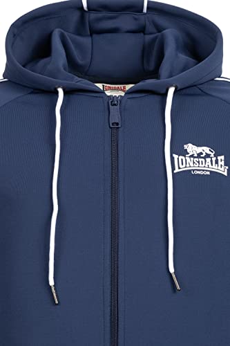 Lonsdale ACHAVANICH Hooded Sweatshirt, Dark Navy/White, XXL Men's