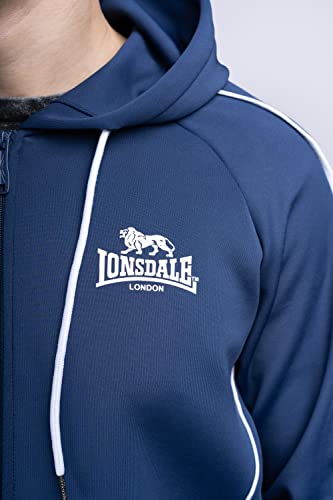 Lonsdale ACHAVANICH Hooded Sweatshirt, Dark Navy/White, XXL Men's