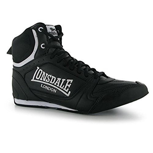 Lonsdale Botas de boxeo, negro blanco, 43.5 EU