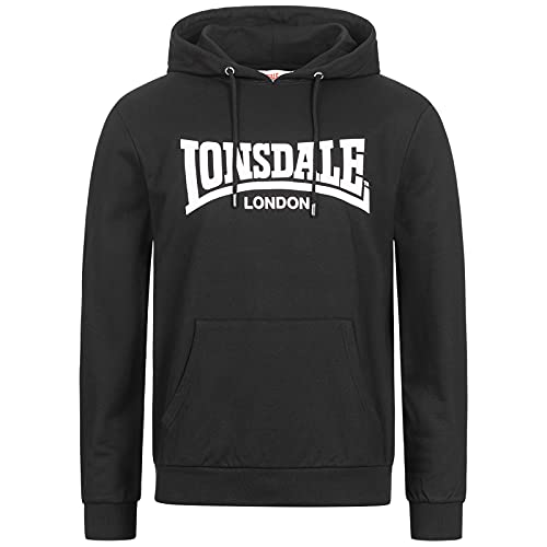 Lonsdale Cloudy Chándal con Capucha, Blanco/Negro, L para Hombre