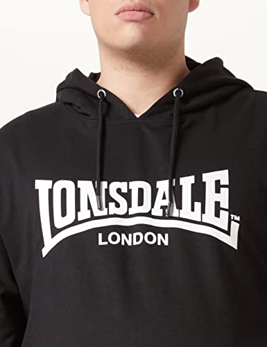 Lonsdale Cloudy Chándal con Capucha, Blanco/Negro, L para Hombre