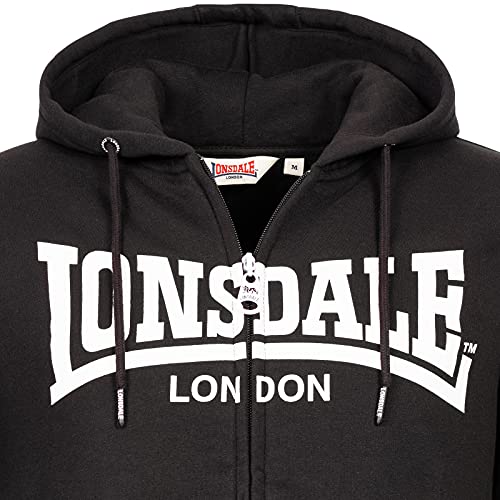 Lonsdale Feeny Chándal con Capucha, Blanco/Negro, XXL para Hombre