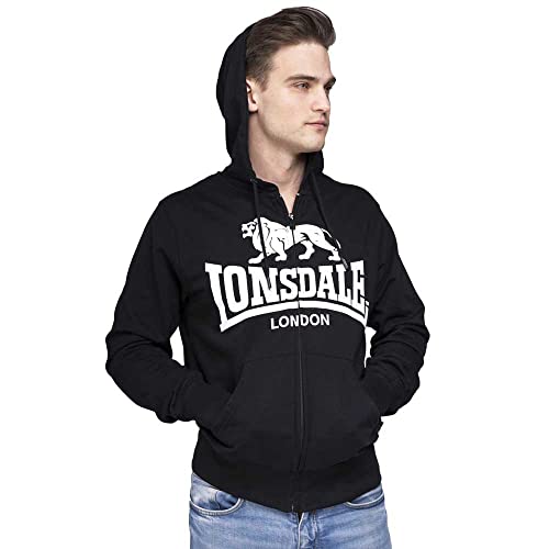 Lonsdale Krafty Sudadera, Negro, Medium (Talla del Fabricante: M) para Hombre