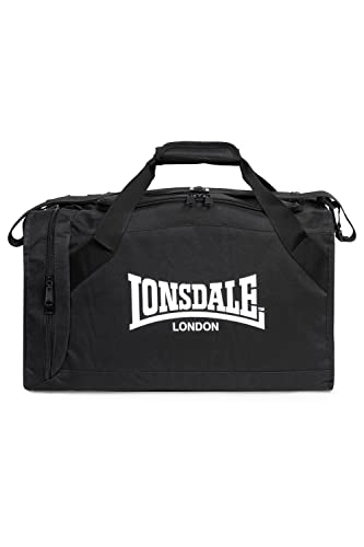 Lonsdale SYSTON 113736 - Bolsa de Deporte (30 L), Color Negro y Blanco, Blanco/Negro, 30 L, Bolsa de Deporte