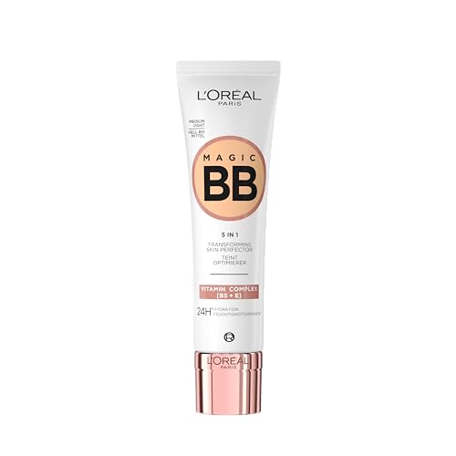 L'Oreal Paris Make-up Designer, Fondo de maquillaje BB cream, Color Medio Claro, 30 ml (Paquete de 1)