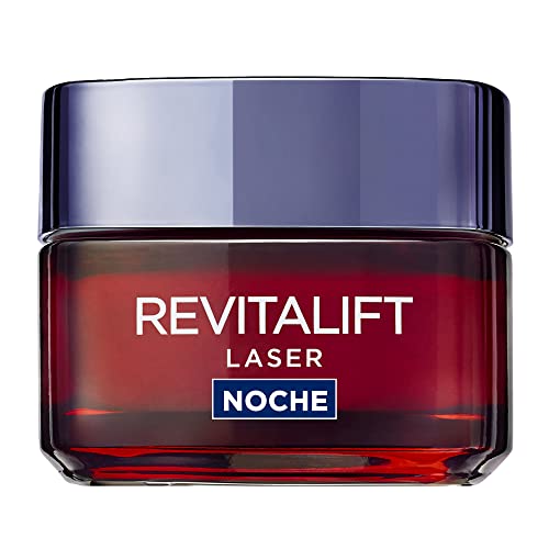 L'Oréal Paris Revitalift Láser Crema de Noche Anti-Edad Triple Acción, Antiarrugas y Multicorrección, 50 ml