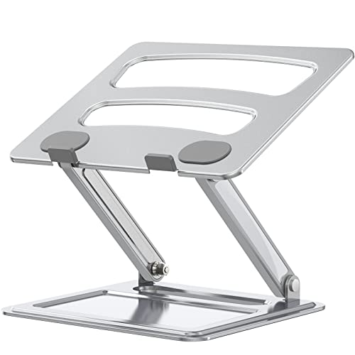 LORYERGO 11-17.3" Soporte Portatil Mesa Plegable Ventilado Soporte Ordenador Portátil Height Ajustable Elevador Portatil Laptop Stand Compatible (Plata)