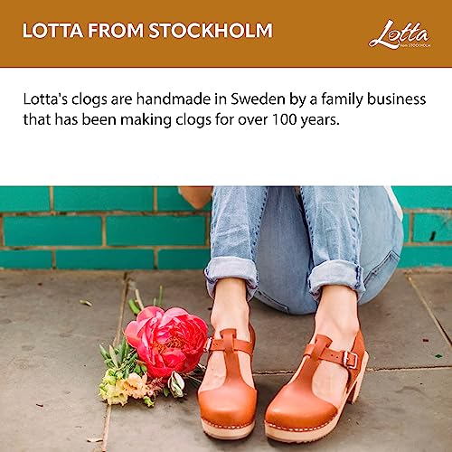 Lotta From Stockholm - Highwood Tbar - Zuecos suecos - Tacón Alto - Cuero - Tostado - Número EUR 37