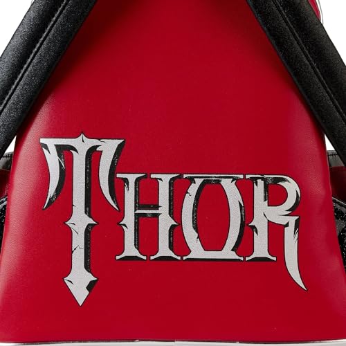 Loungefly Marvel Shine Thor - Mini mochila para mujer con doble correa para el hombro, Negro -, Talla única, Mini mochila