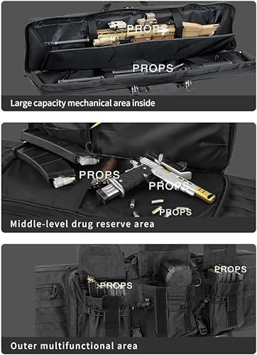 LSWKG Bolsa para Rifle, Funda para Armas Largas,Airsoft Funda Escopeta Porta Caza,Mochila para Carabina,Almacenar o Transportar Rifles, 600D Tela Oxford Impermeable C,118CM