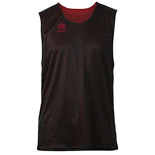 Luanvi Triple Camiseta Reversible Deportiva, Hombre, Rojo/Negro, 4XL