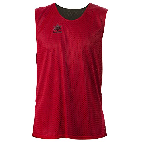 Luanvi Triple Camiseta Reversible Deportiva, Hombre, Rojo/Negro, 4XL