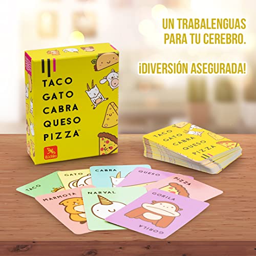 Ludilo - Taco Gato Cabra Queso Pizza | Juegos De Mesa | Juegos De Mesa Niños 8 Años | Juego De Mesa 8 Años O Más | Juegos De Cartas | Regalo Niño 8 Años O Más