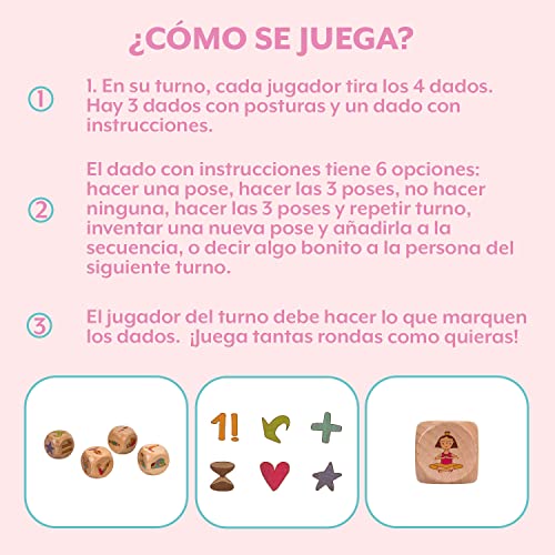 Ludilo - Yoga Dado | Yoga Juegos Mesa Dados | Juegos De Mesa Niños 5 Años | Juegos Para Niños | Juegos De Mesa Para 2 A 5 Jugadores | Regalos Para Niños