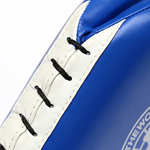 luniquz piel sintética Taekwondo mitón para boxeo doble acolchado Mano Impacto pratze Taekwondo Soporte técnicas Entrenamiento dispositivo de color rojo/azul/negro (1 pcs o 1 par), azul, 1 par