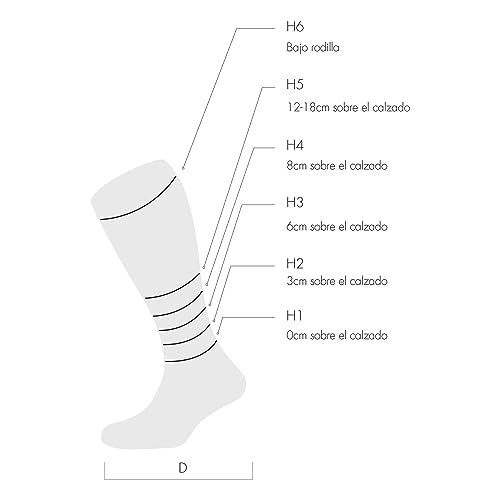 LURBEL Tierra Peregrino Four, calcetín para el camino de Santiago, calcetines transpirables, Calcetines Anti-ampollas y anti-olor, Calcetines para caminar. calcetín Unisex (A. Marino/Amarillo, 36-38)