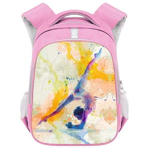 Luxylei Mochila Con Estampado De Gimnasia Rítmica, Bolso Escolar Para Niña, Bolsa De Almacenamiento De Viaje De Gran Capacidad, Mochila Para Atletas De Baile