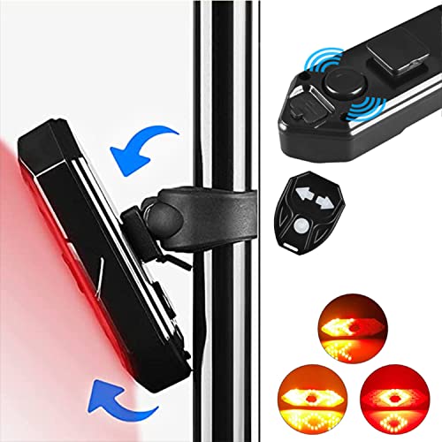 Luz Trasera LED con Intermitentes para Bicicletas y Patinetes Eléctricos NK - Inclinación Ajustable, Impermeable, Carga USB 750mAh, 5 Modos Diferentes, Máxima Seguridad y Potencia (Control Remoto)